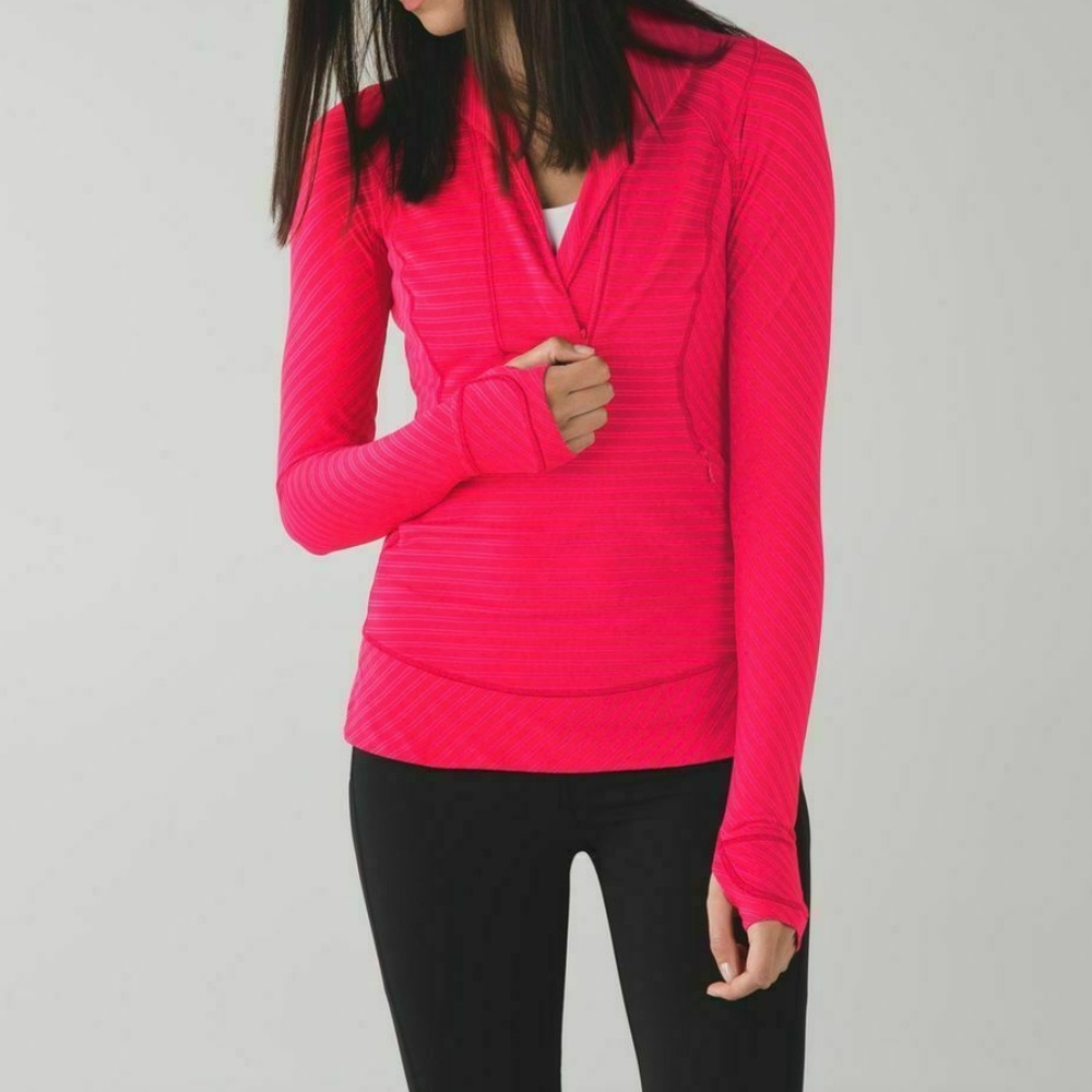 Lululemon Think Fast Pullover Deepest Cranberry 💗